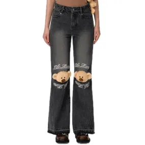 Knees Bear Jeans In Black