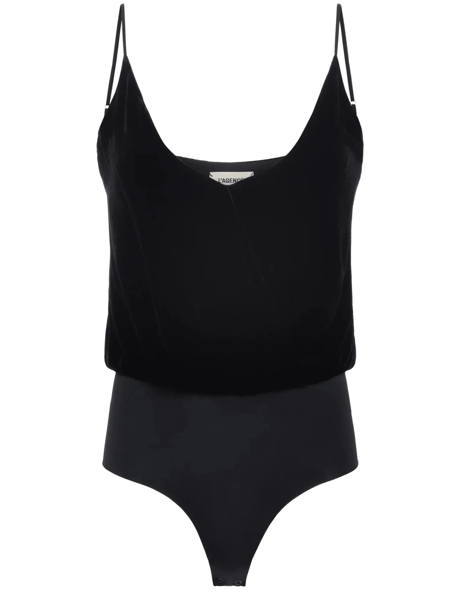 L'Agence Jaxon Velvet Surplice Bodysuit