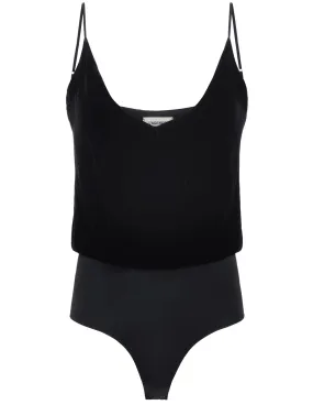 L'Agence Jaxon Velvet Surplice Bodysuit