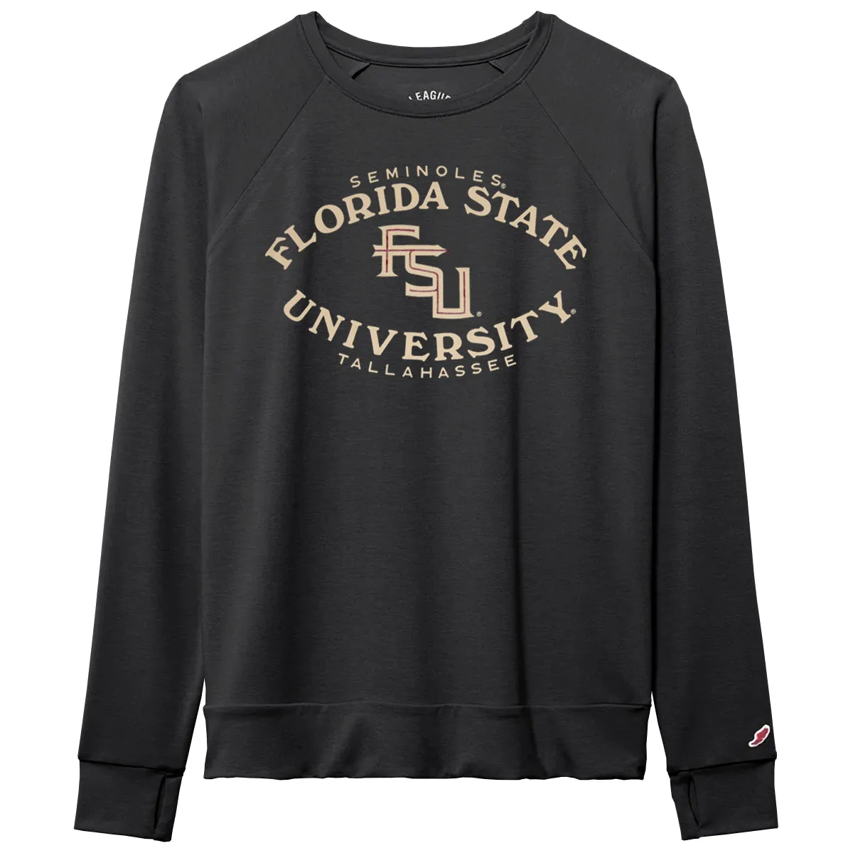 League Women's Florida State University/Stacked FSU Design Long Sleeve T-shirt - Black