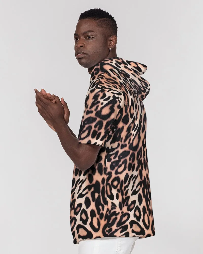 Leopard Print Premium Heavyweight Short Sleeve Hoodie