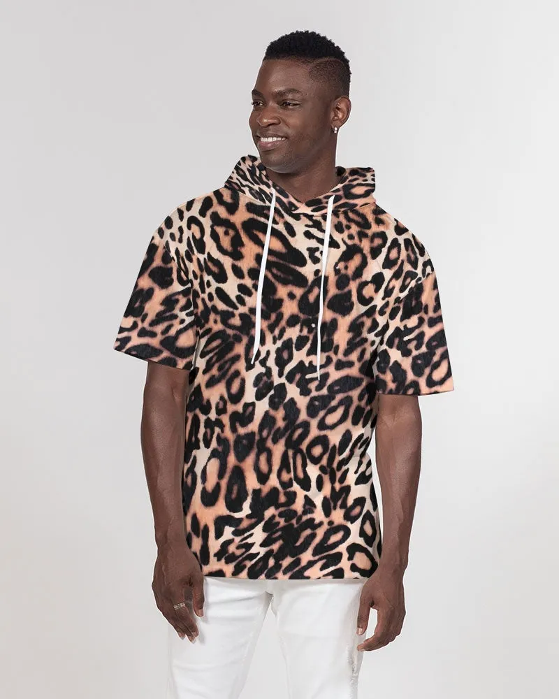 Leopard Print Premium Heavyweight Short Sleeve Hoodie