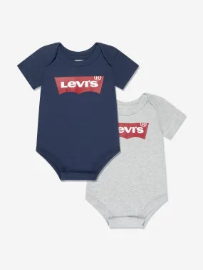 Levi's Baby Boys Batwing Bodysuit Set (2 Pack) in Grey