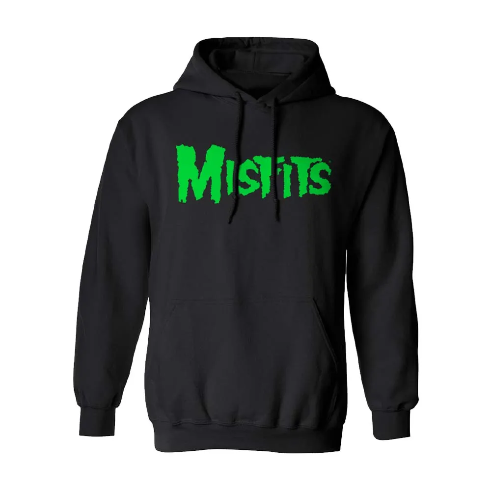 LIMITED EDITION Green Fiend Skull Black Pullover Hoodie