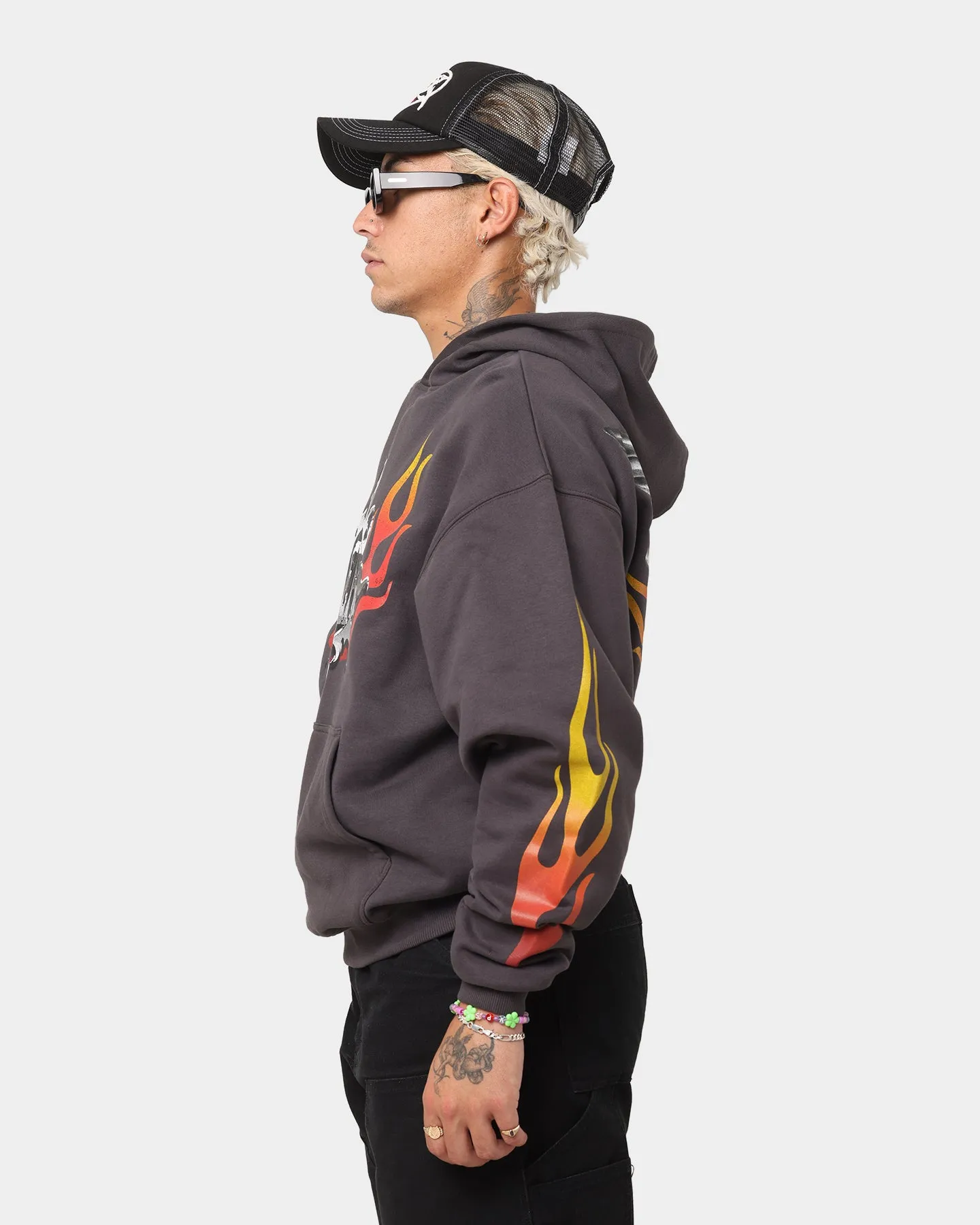 Loiter Biker Hoodie Vintage Black