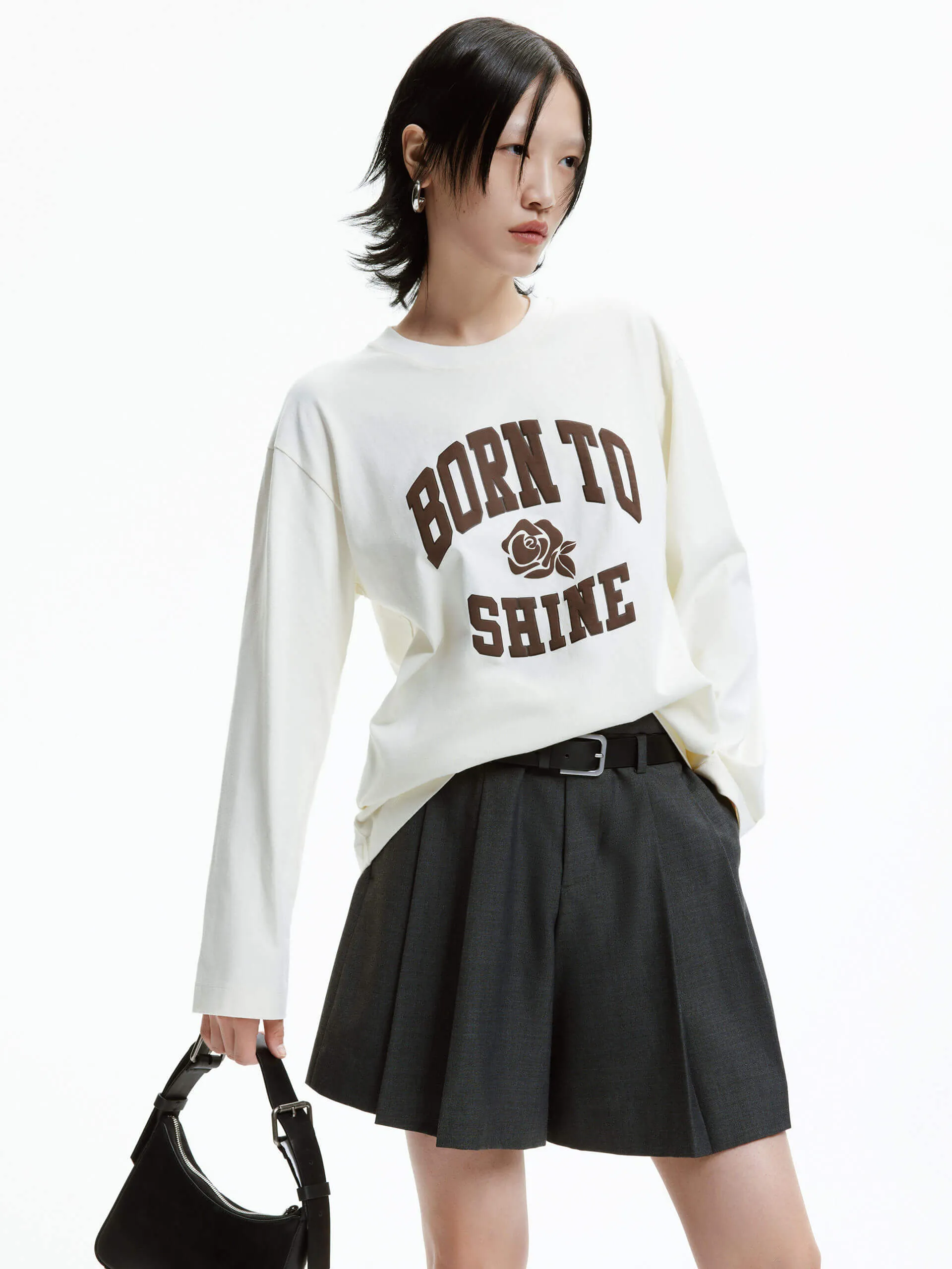 Long Sleeve Letter Print T-shirt