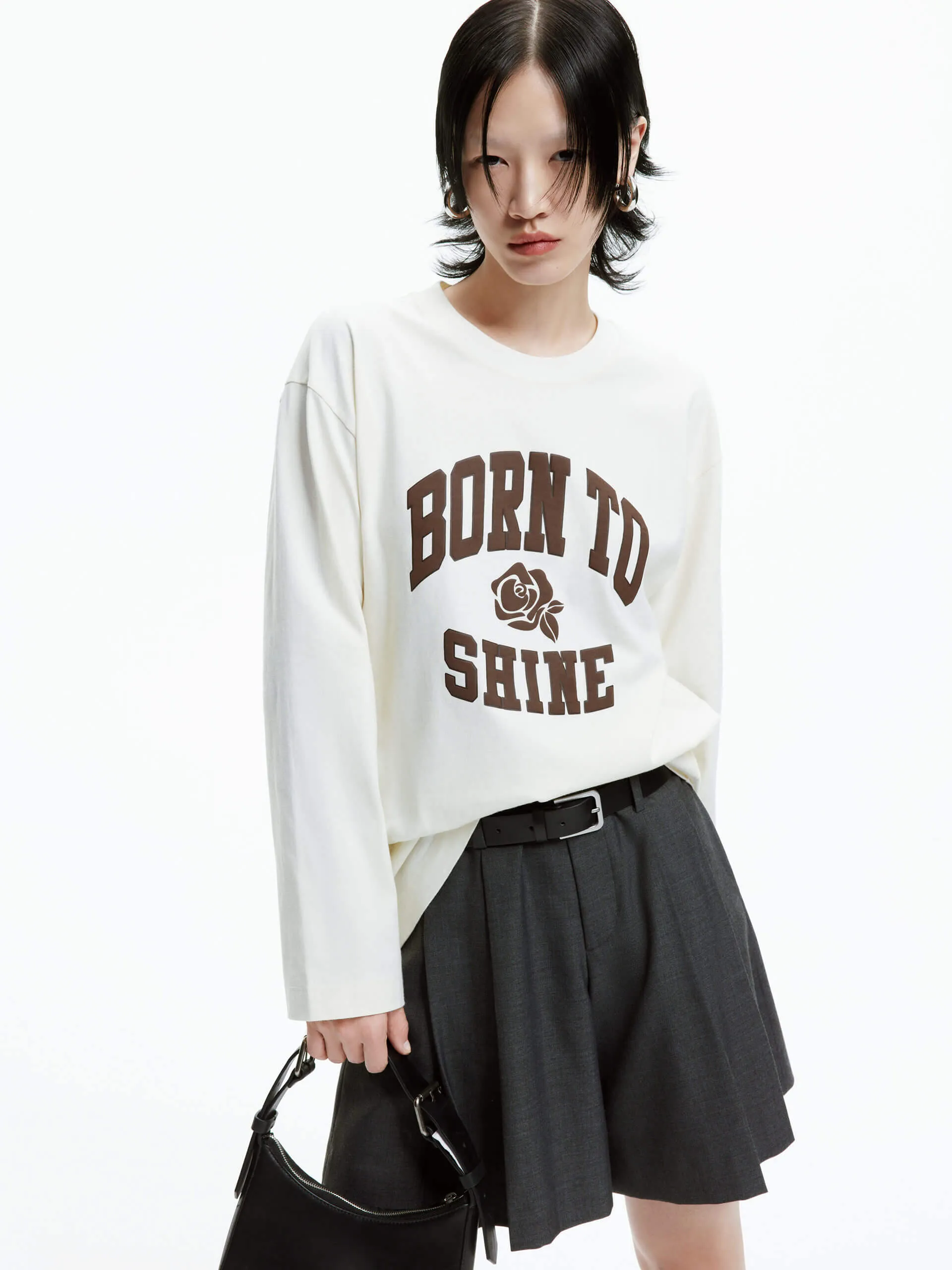 Long Sleeve Letter Print T-shirt