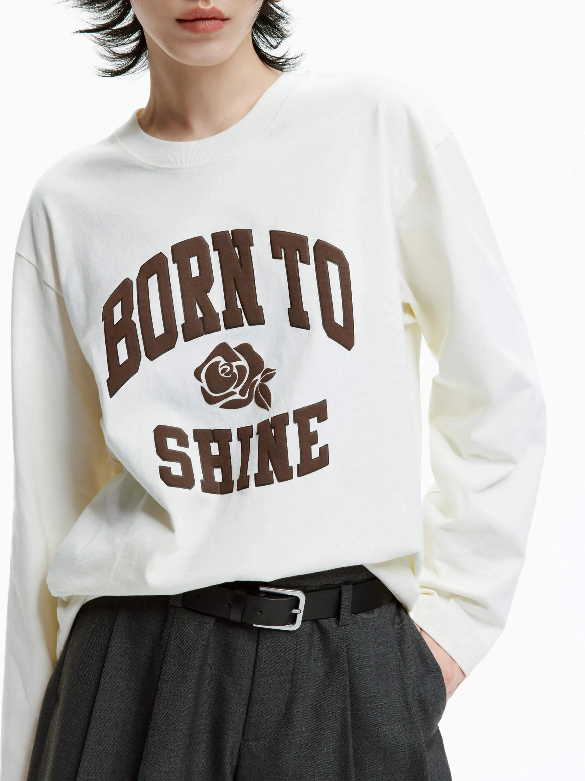 Long Sleeve Letter Print T-shirt