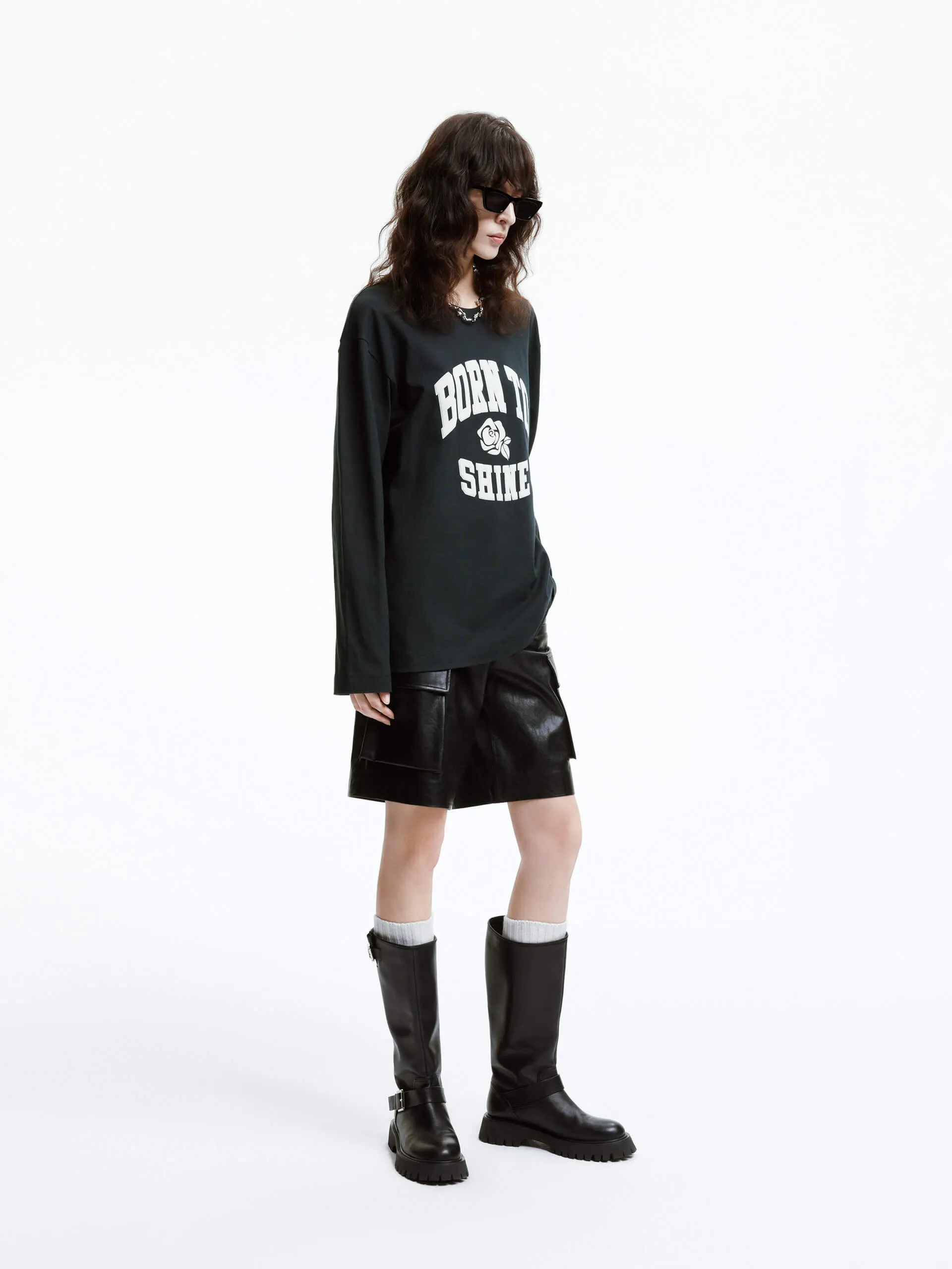 Long Sleeve Letter Print T-shirt