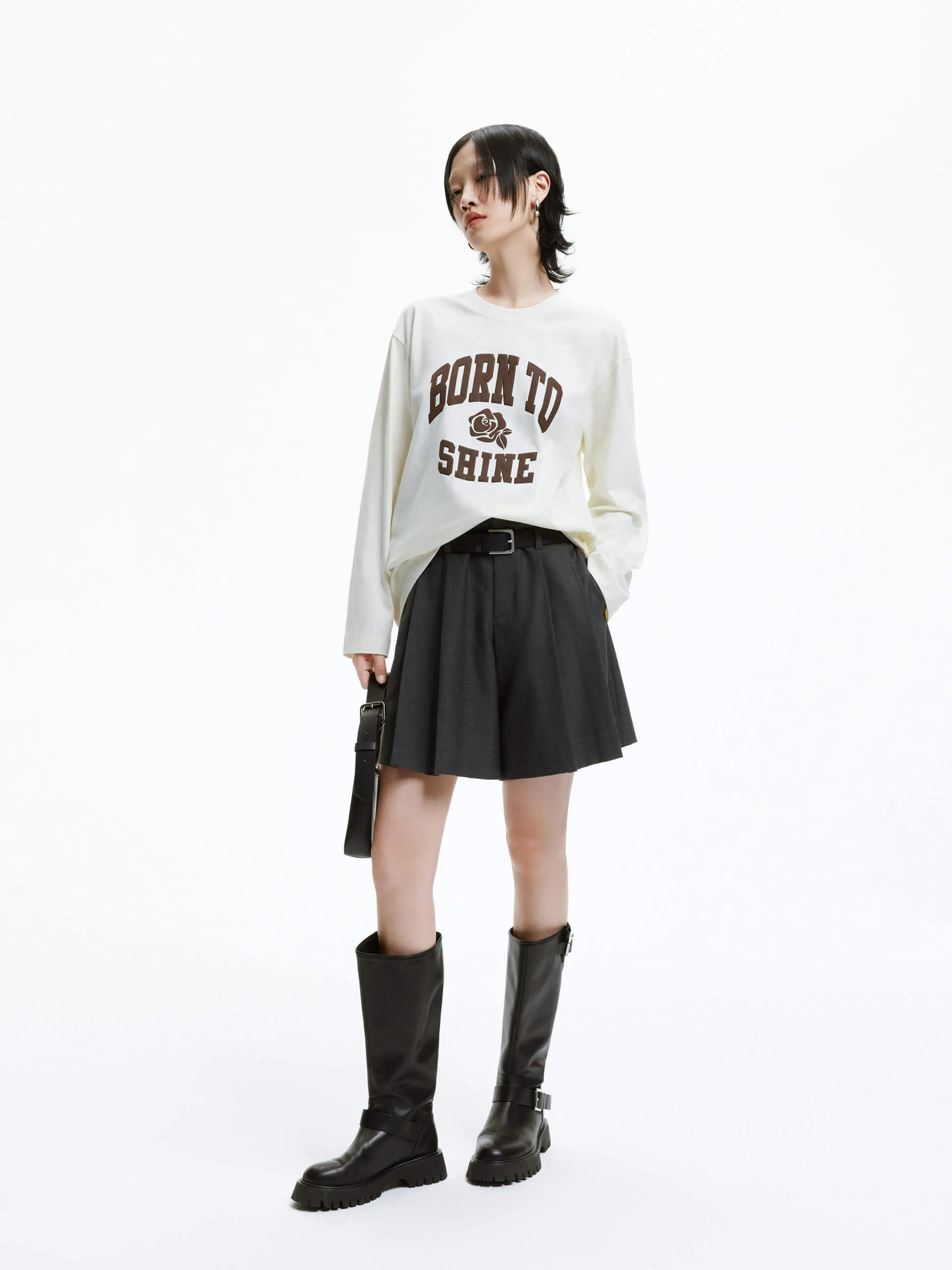 Long Sleeve Letter Print T-shirt