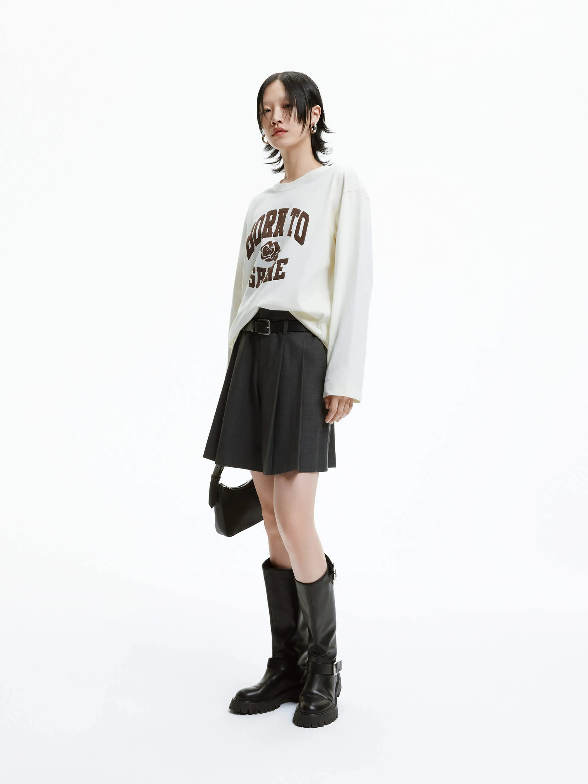 Long Sleeve Letter Print T-shirt