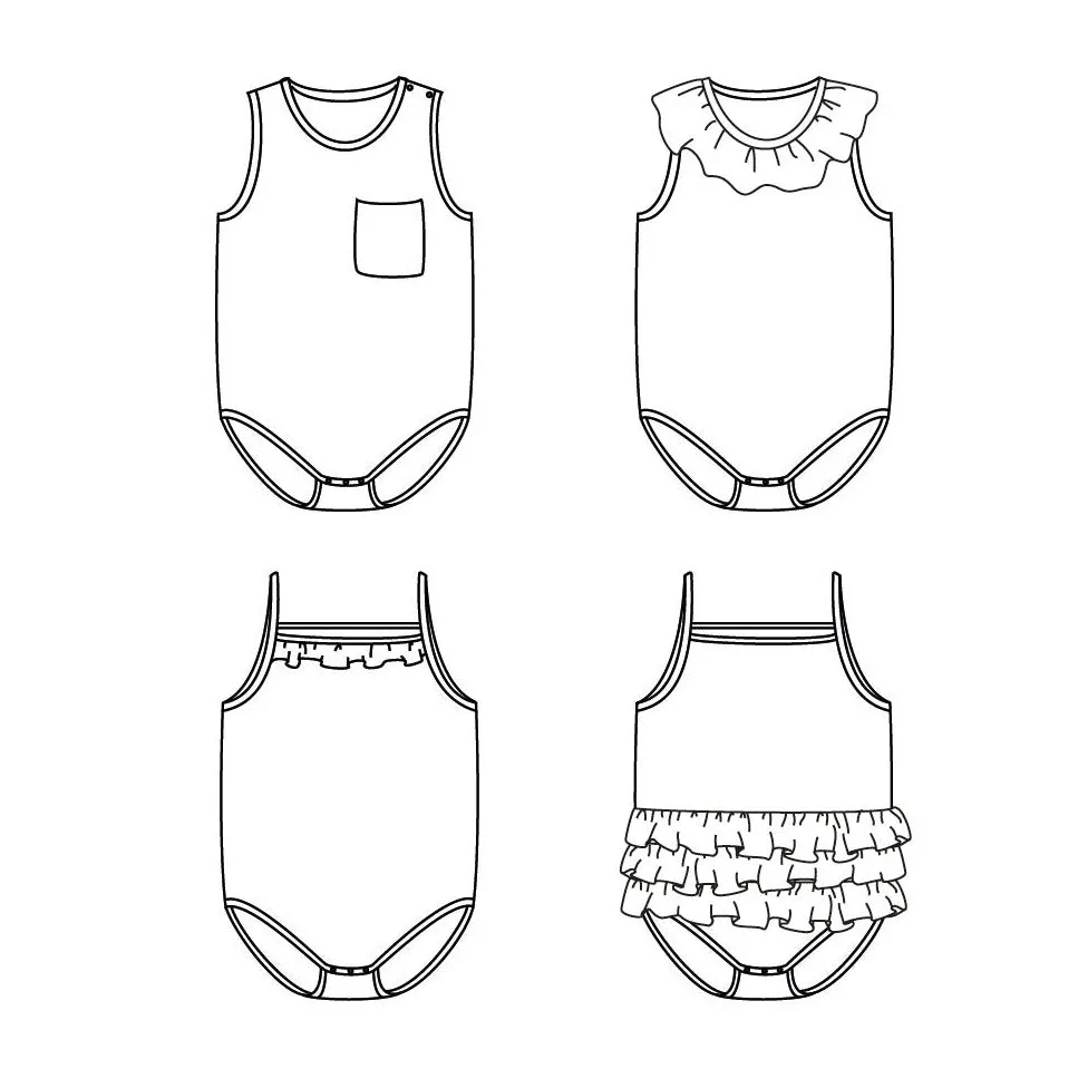 MALAGA Bodysuit - Baby 1M/4Y - Paper Sewing Pattern