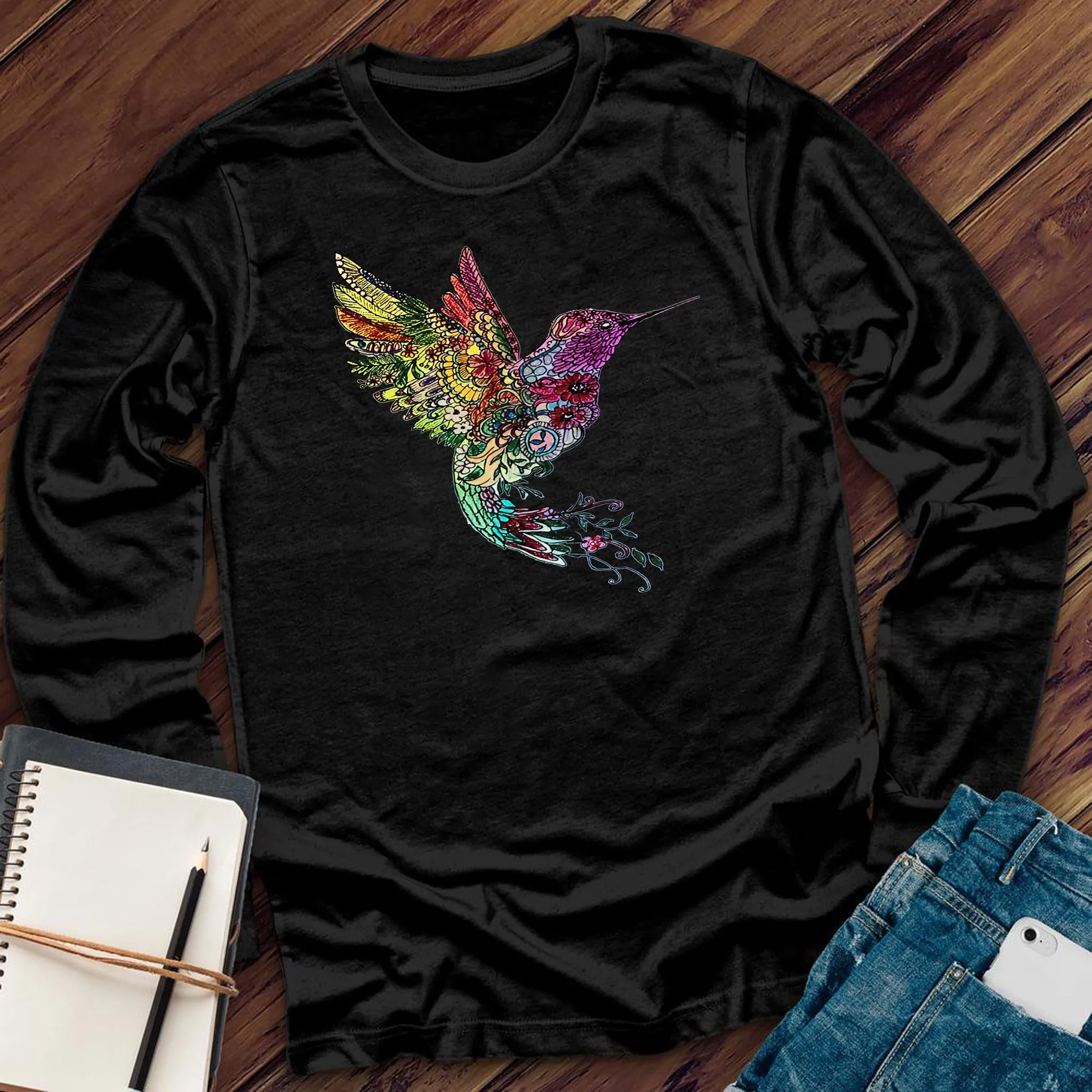 Mandala Humming Bird Long Sleeve