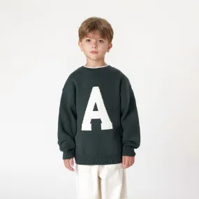 MARC & JANIE Boys Crew Neck Letter Sweater 231825