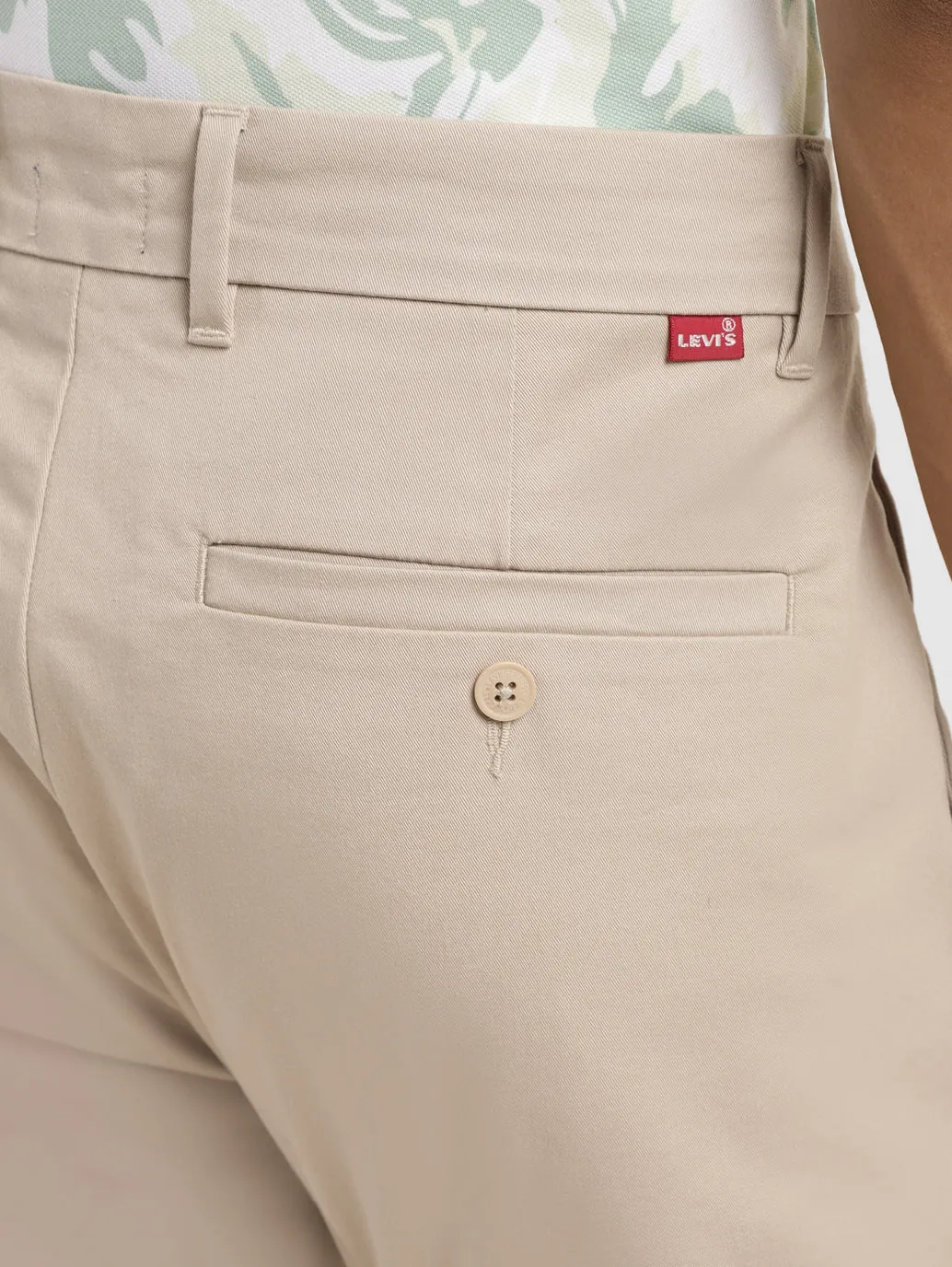 Men's Beige Slim Fit Chinos