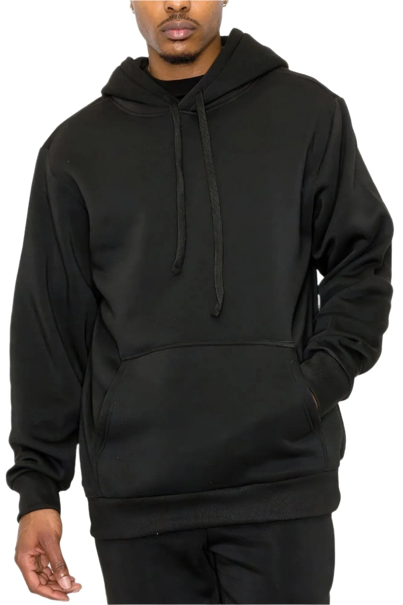 Mens Black Fleece Pullover