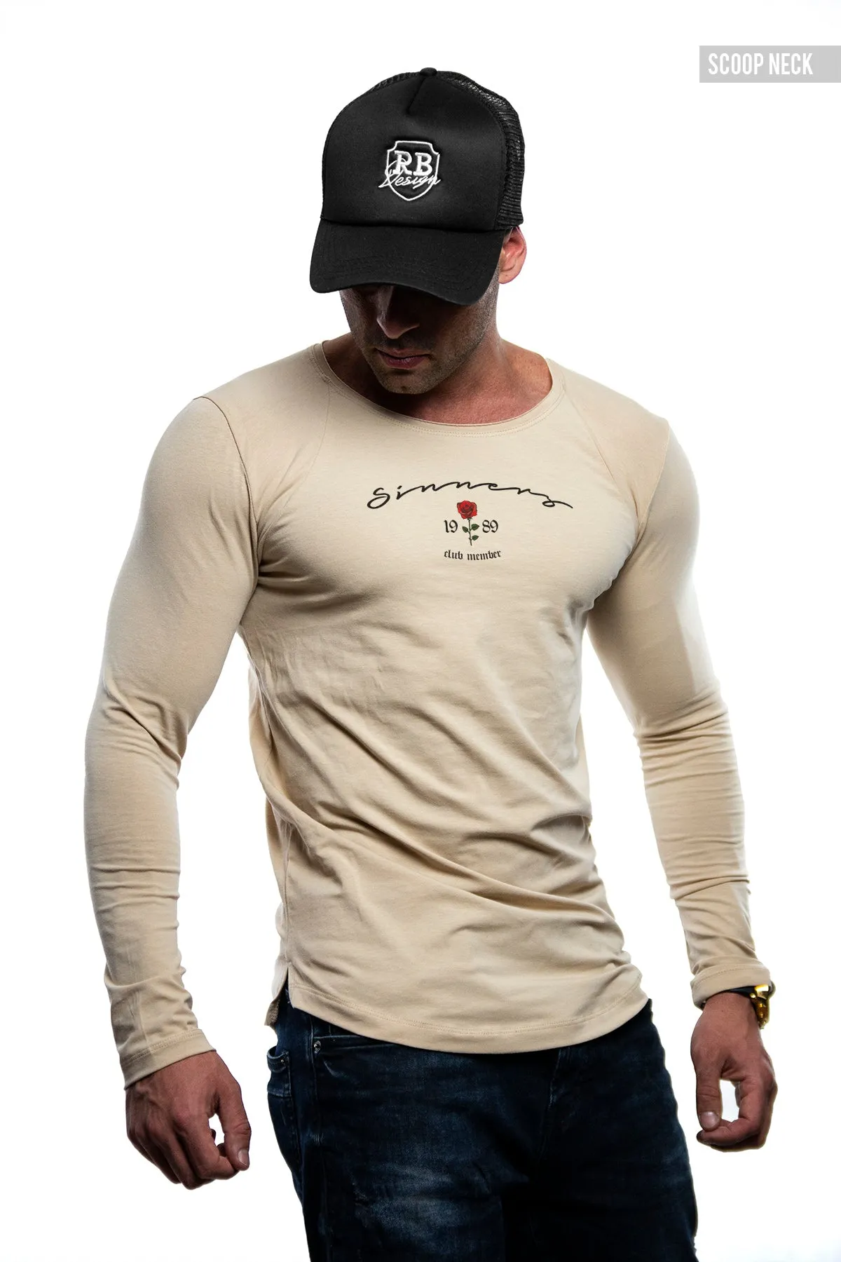 Mens Long Sleeve T-shirt "Sinners Club Member" MD919