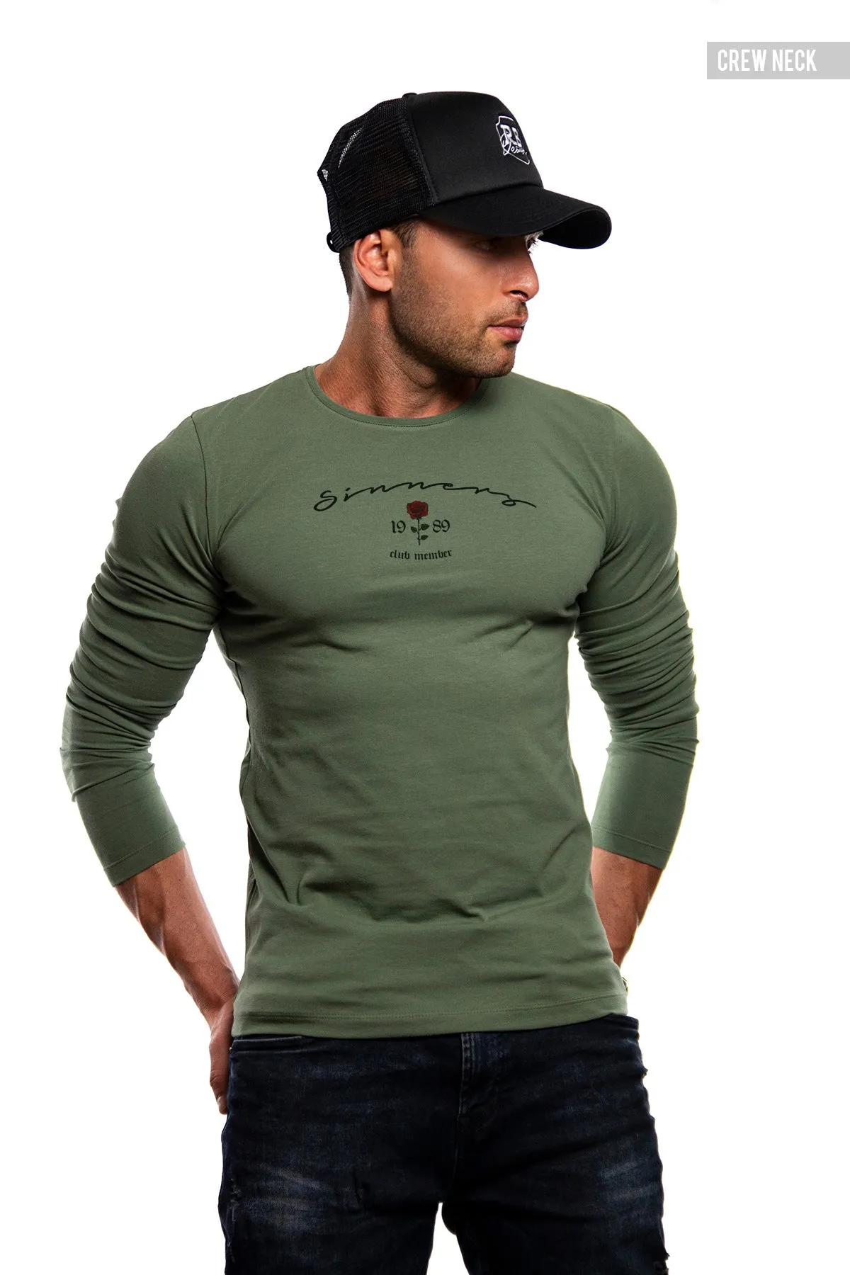 Mens Long Sleeve T-shirt "Sinners Club Member" MD919