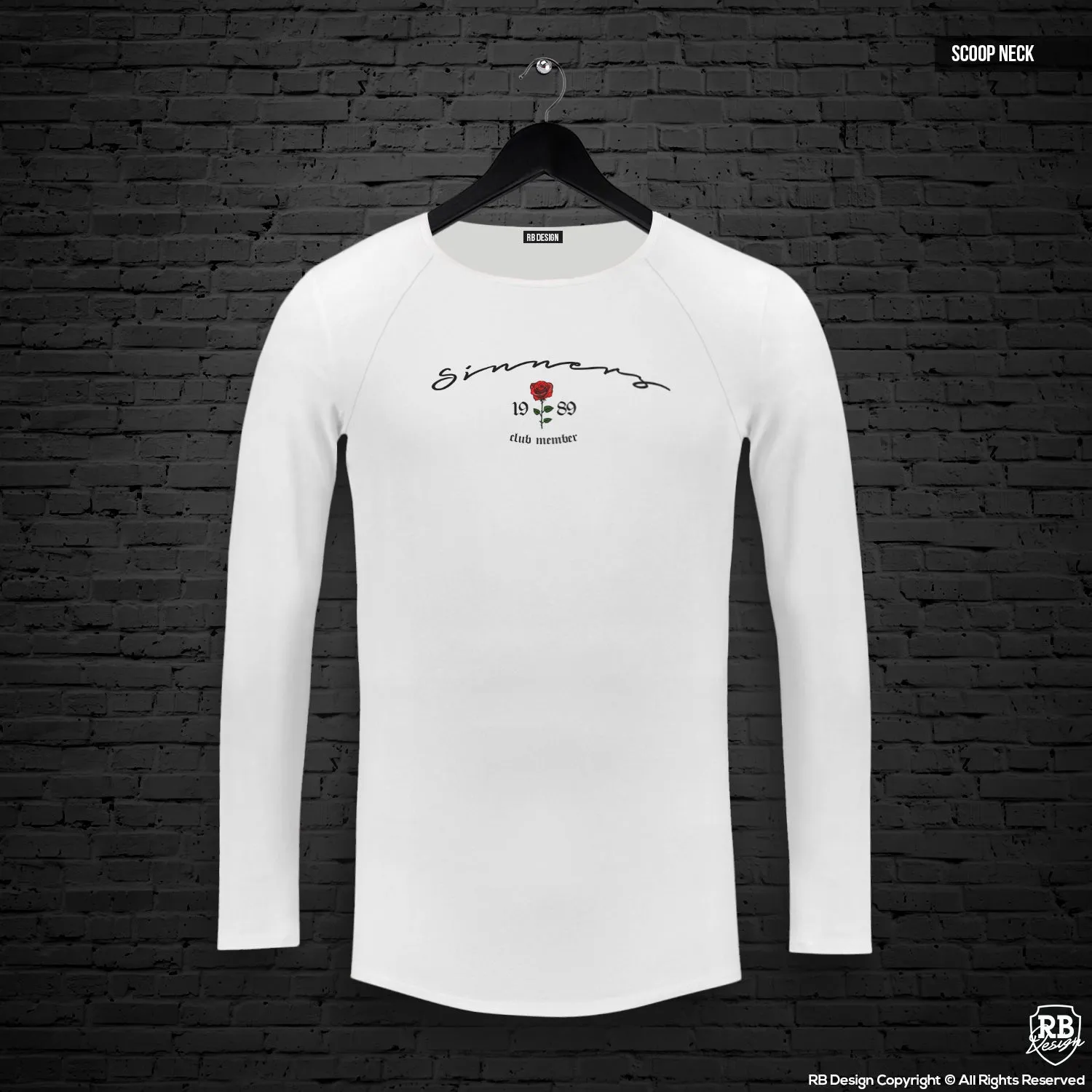 Mens Long Sleeve T-shirt "Sinners Club Member" MD919