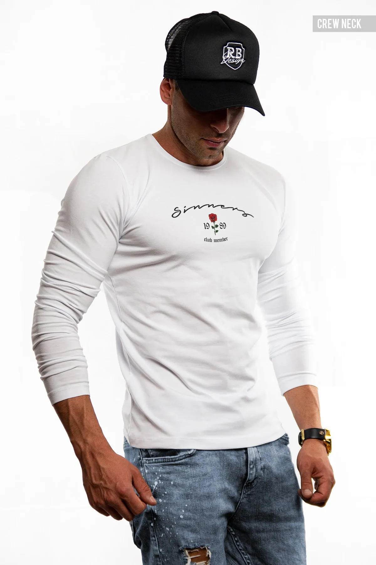 Mens Long Sleeve T-shirt "Sinners Club Member" MD919