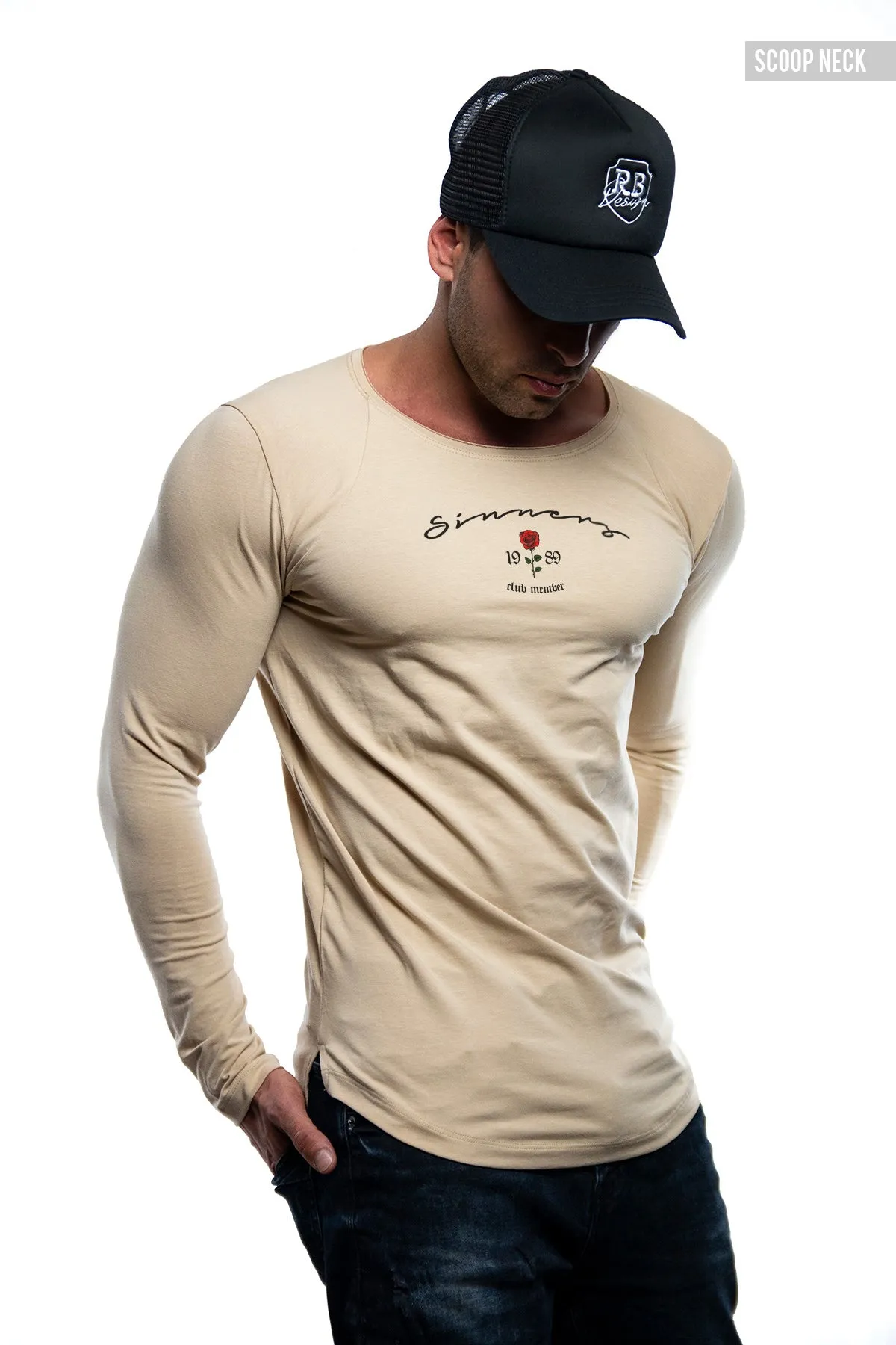 Mens Long Sleeve T-shirt "Sinners Club Member" MD919