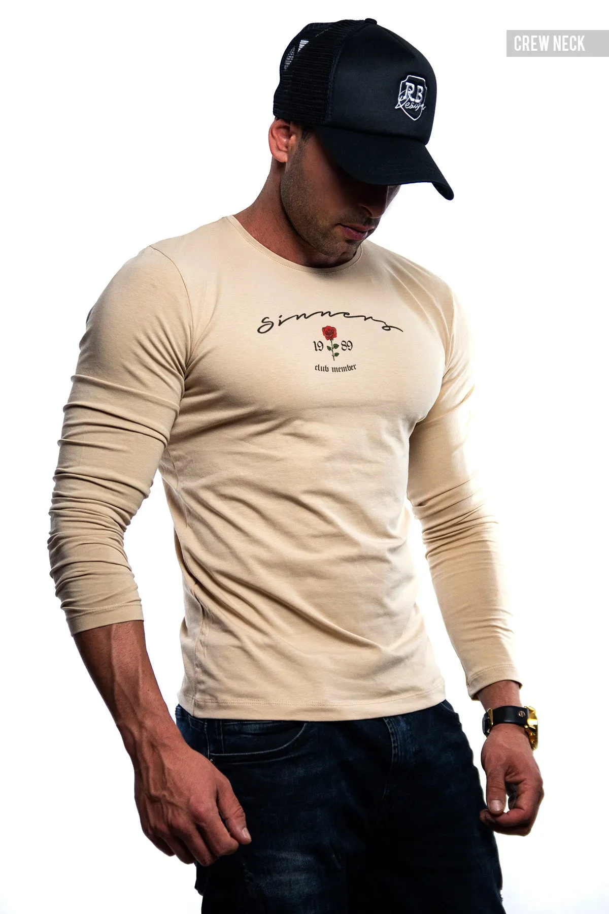 Mens Long Sleeve T-shirt "Sinners Club Member" MD919