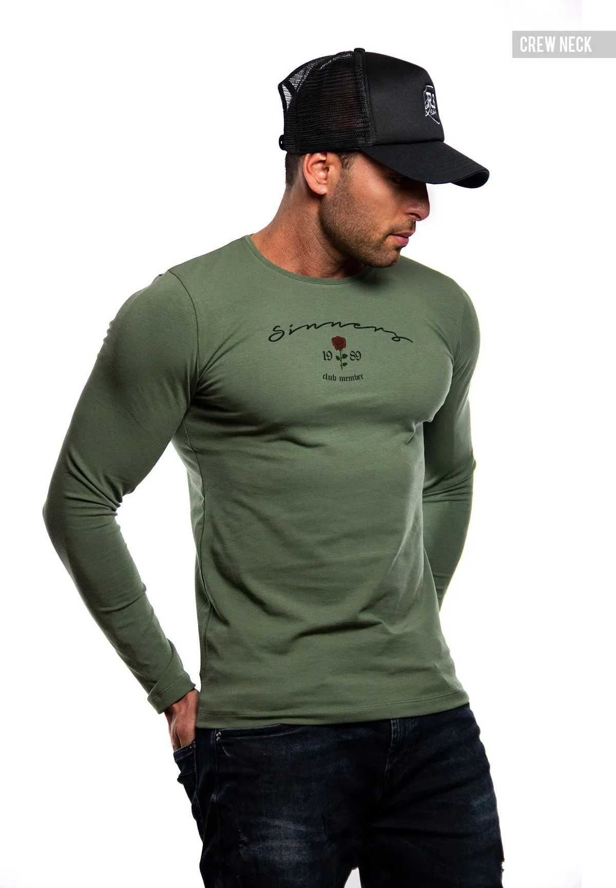 Mens Long Sleeve T-shirt "Sinners Club Member" MD919