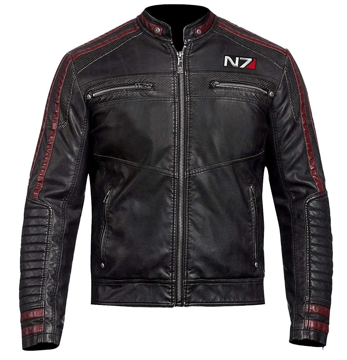 Men’s N7 Street Fighter Leather Jacket | Mens Black Commander N7 Leather Jacket