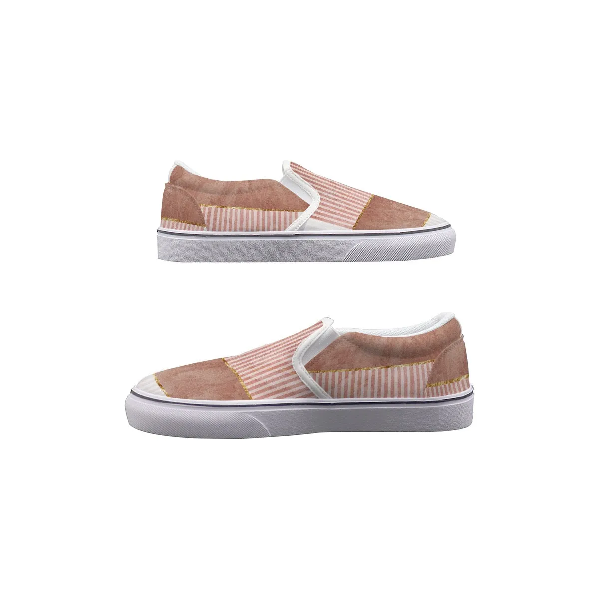 Men's Slip On Sneakers pinkish  print 70.