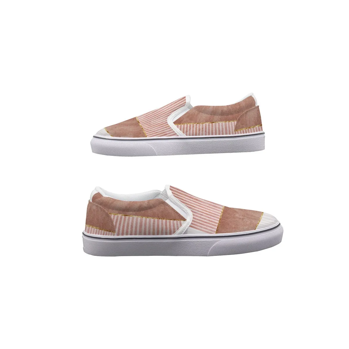 Men's Slip On Sneakers pinkish  print 70.