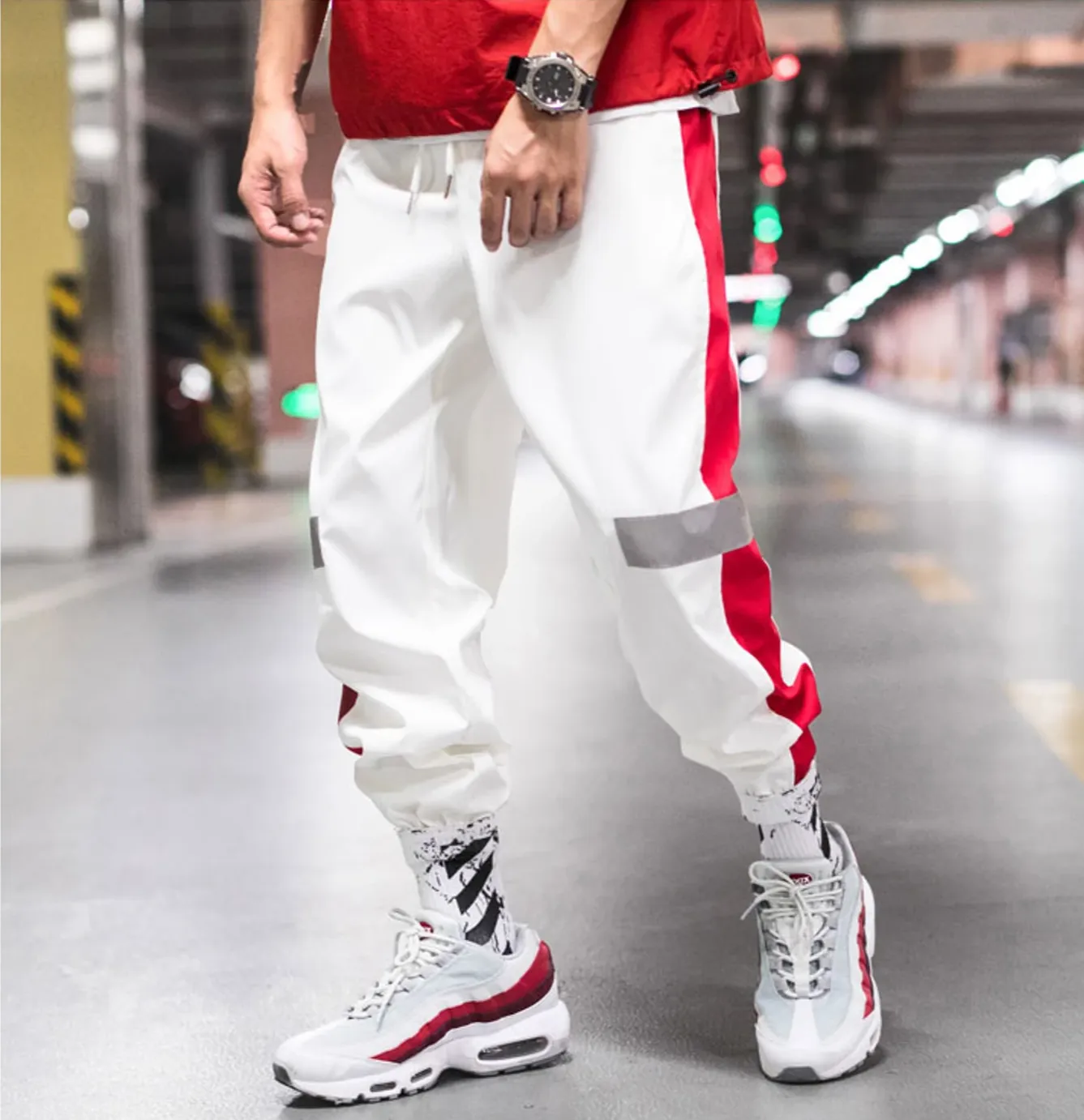 Men's Sweatpants With Reflective Stripe