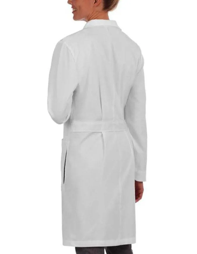 Meta Women's Knot Button iPad Pocket Long Lab Coat