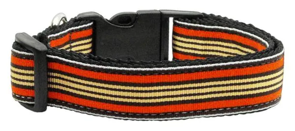 Mirage Pet Products 125-007 LGOR Preppy Stripes Nylon Ribbon Collars O