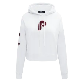 MLB PHILADELPHIA PHILLIES RETRO CLASSIC WOMEN'S CROPPED PO HOODIE (WHITE)