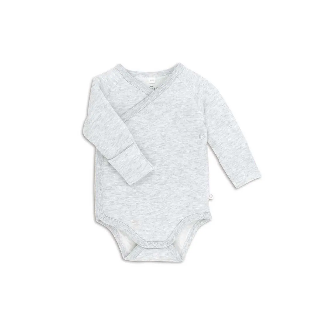 MORI Long Sleeve Kimono Bodysuit - Grey