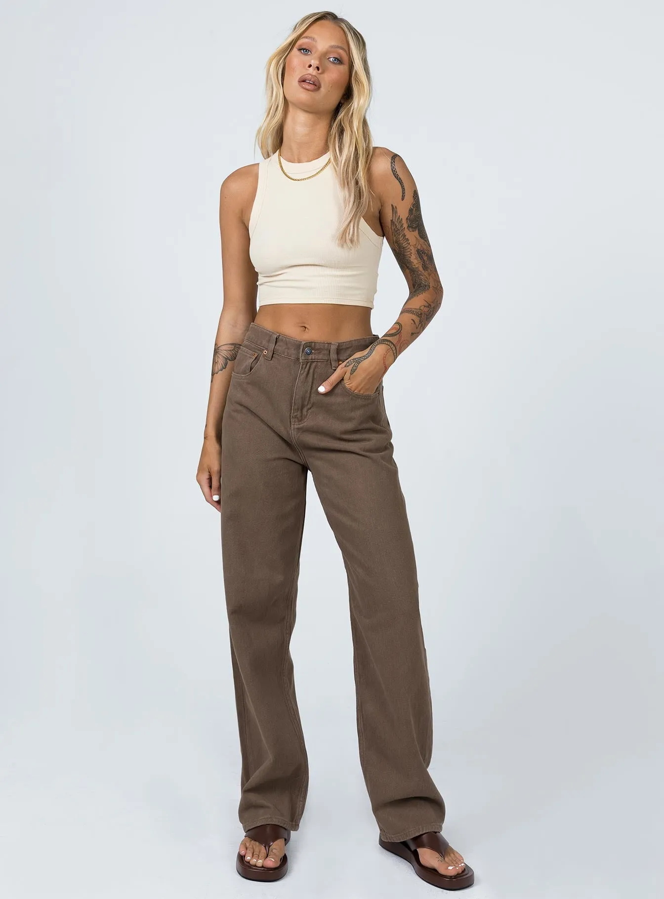 Motel Parallel Jeans Rich Brown