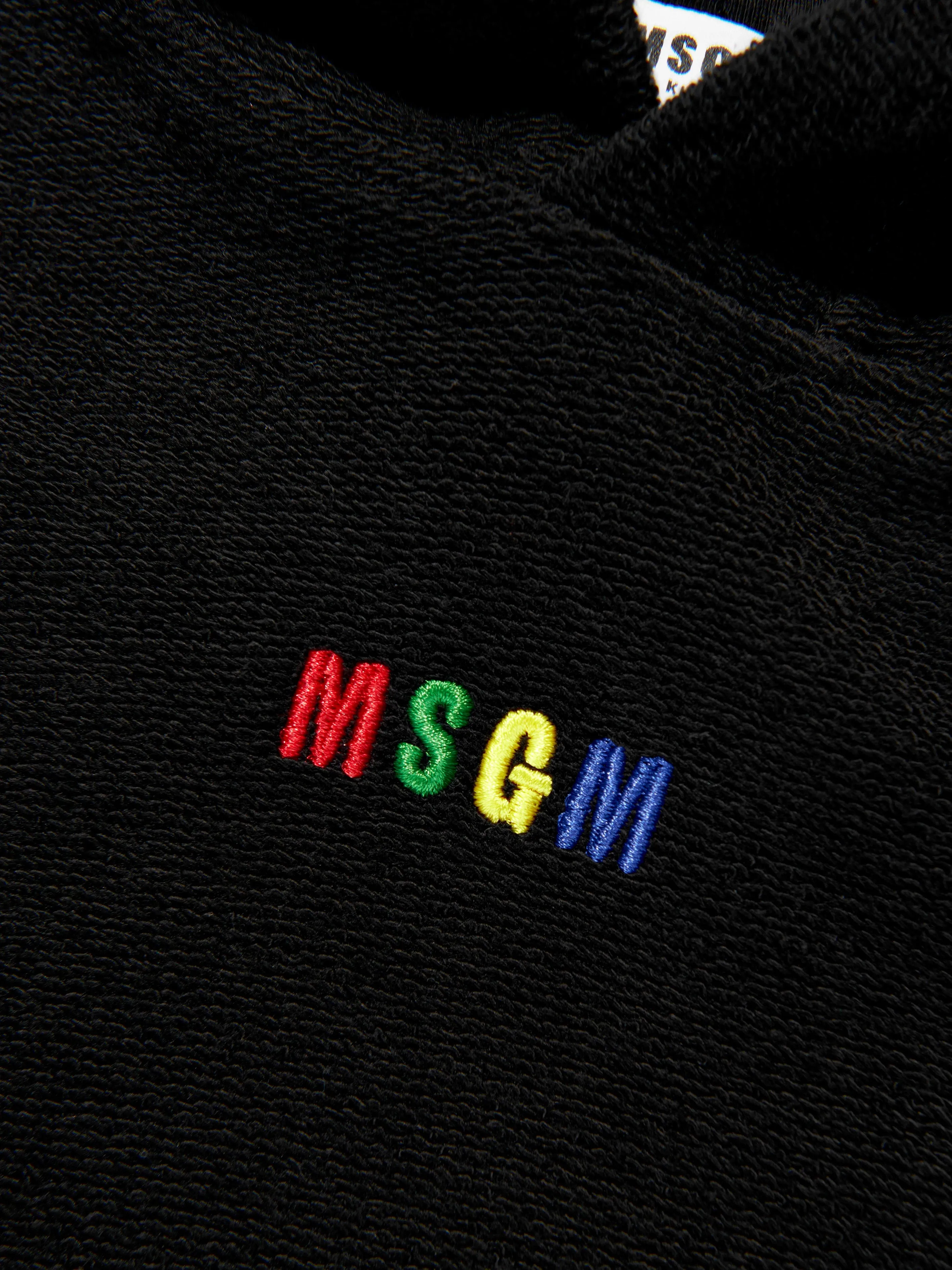 MSGM Kids Logo Hoodie in Black