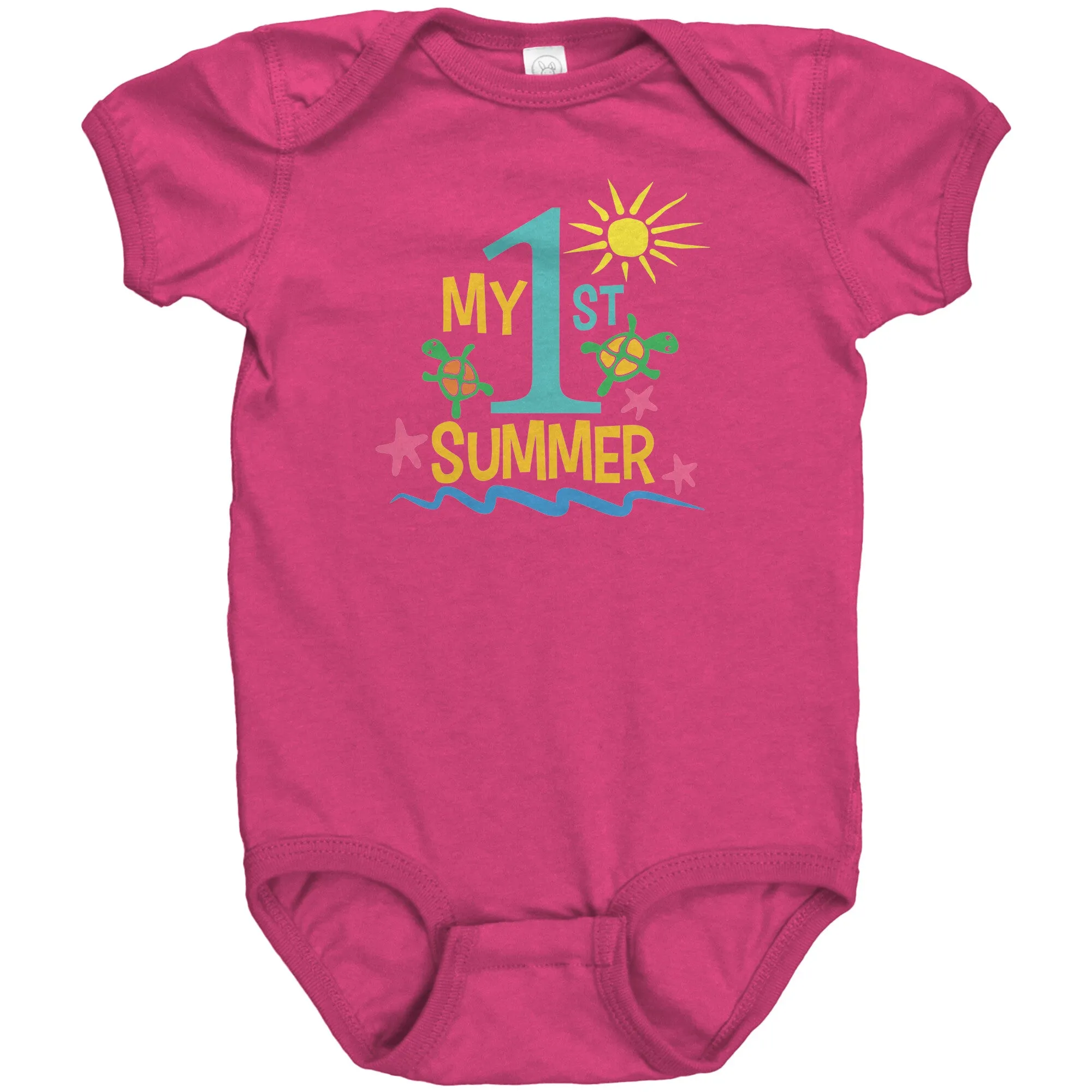 MY FIRST SUMMER Baby's First Snap One Piece Bodysuit