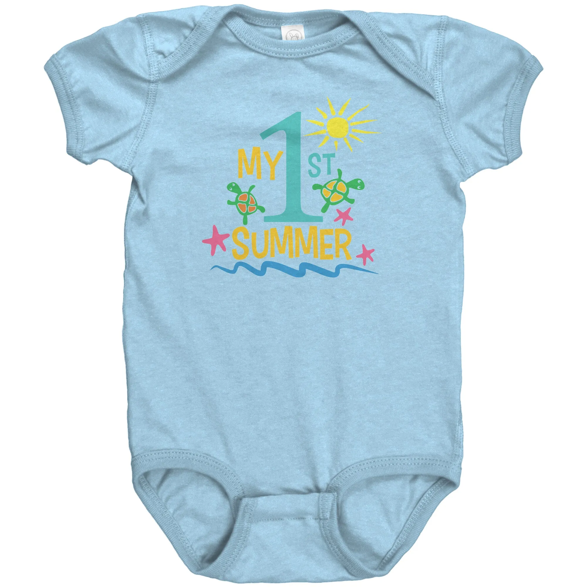 MY FIRST SUMMER Baby's First Snap One Piece Bodysuit