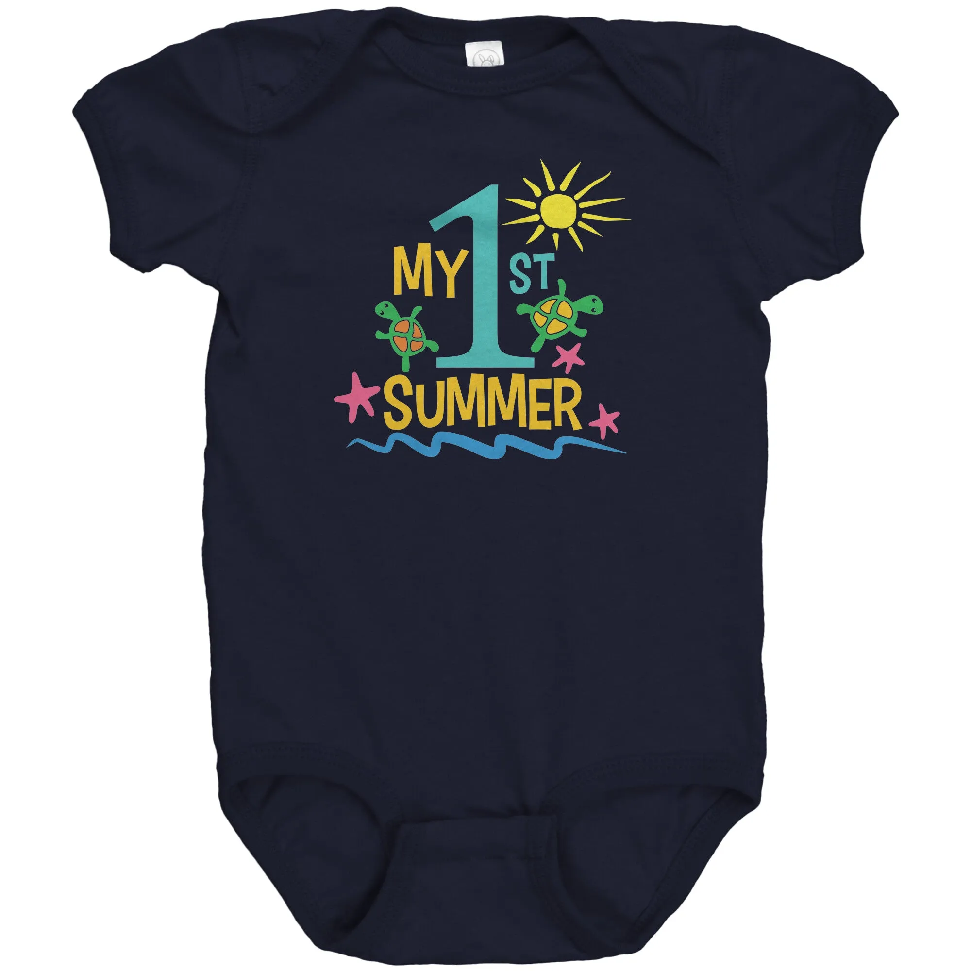 MY FIRST SUMMER Baby's First Snap One Piece Bodysuit