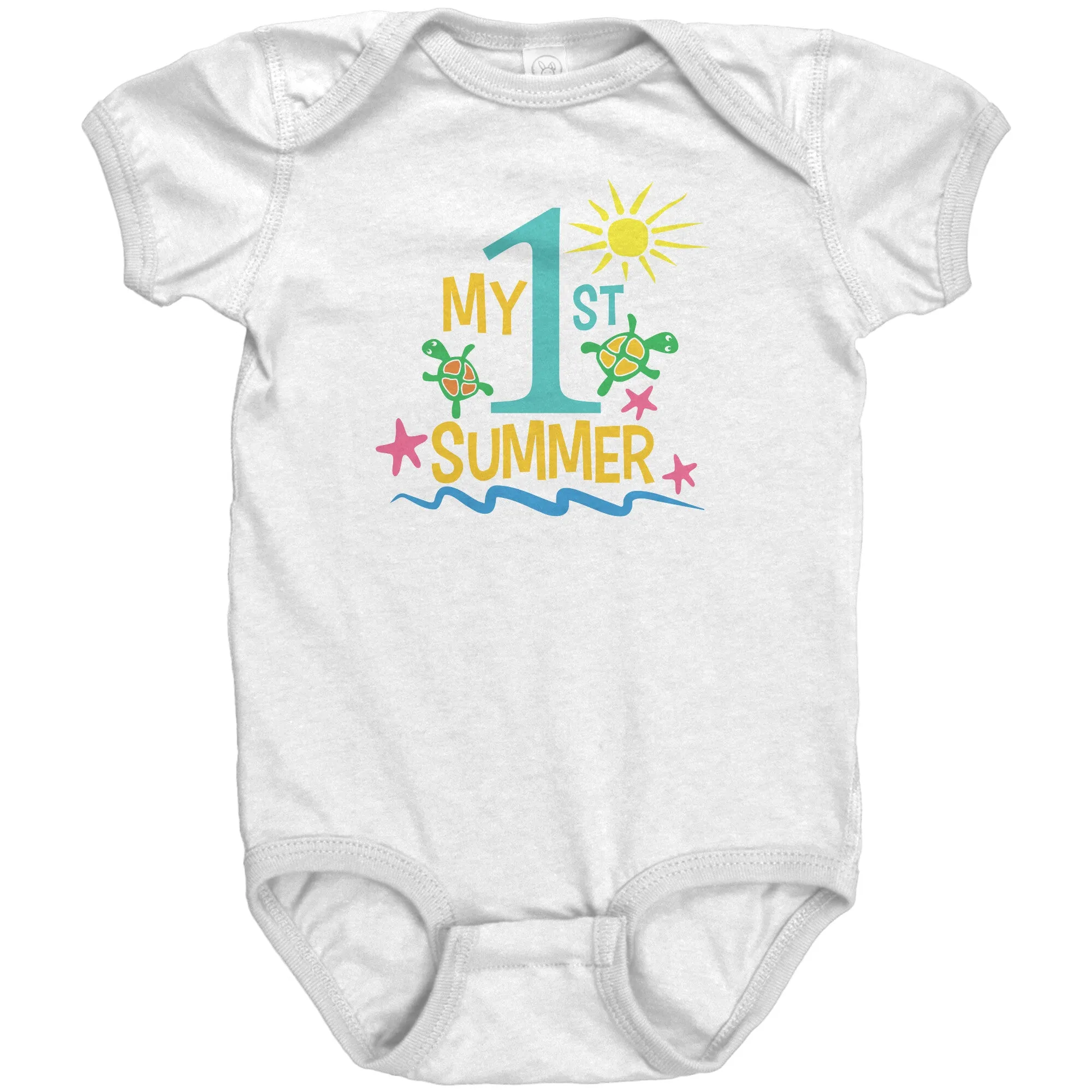 MY FIRST SUMMER Baby's First Snap One Piece Bodysuit