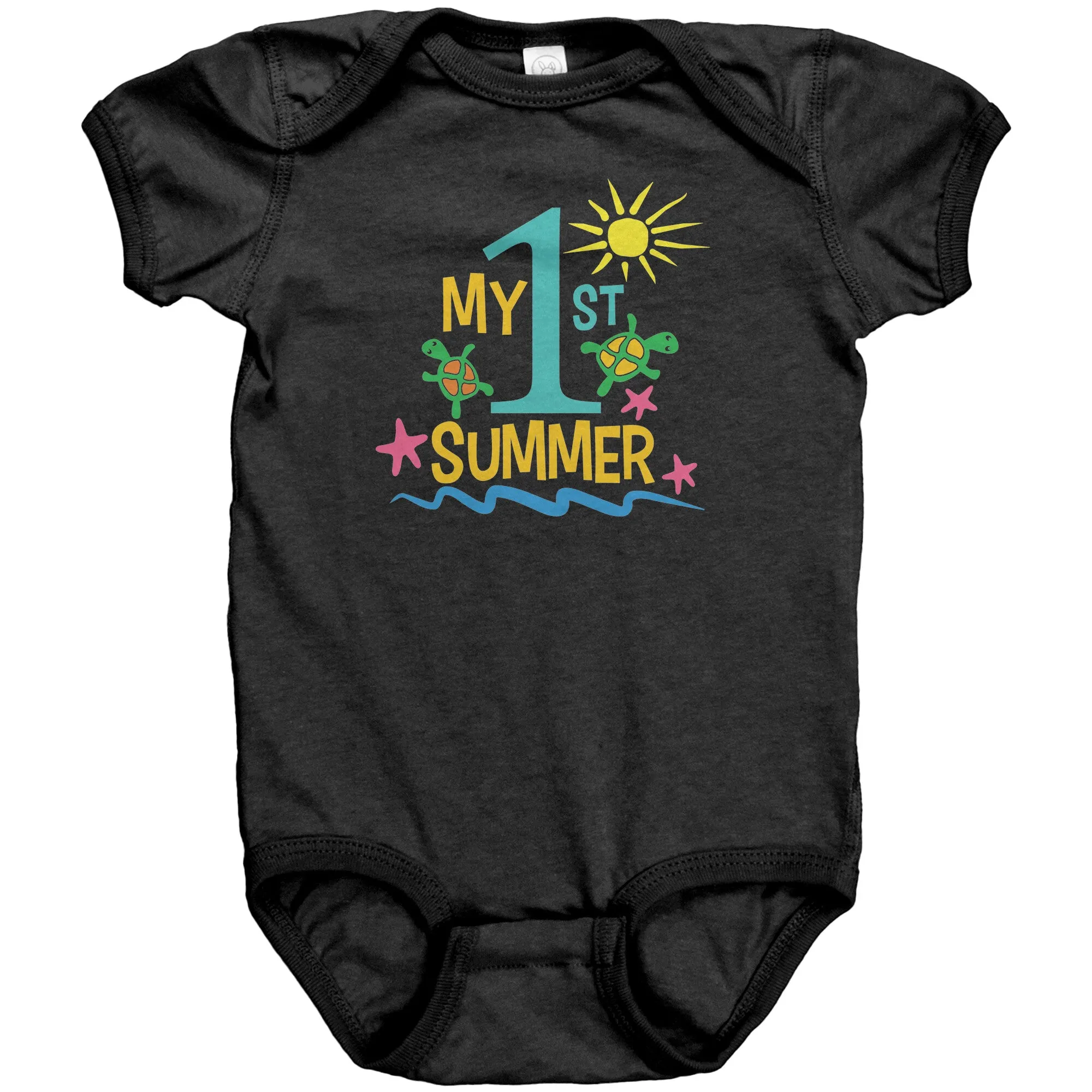 MY FIRST SUMMER Baby's First Snap One Piece Bodysuit