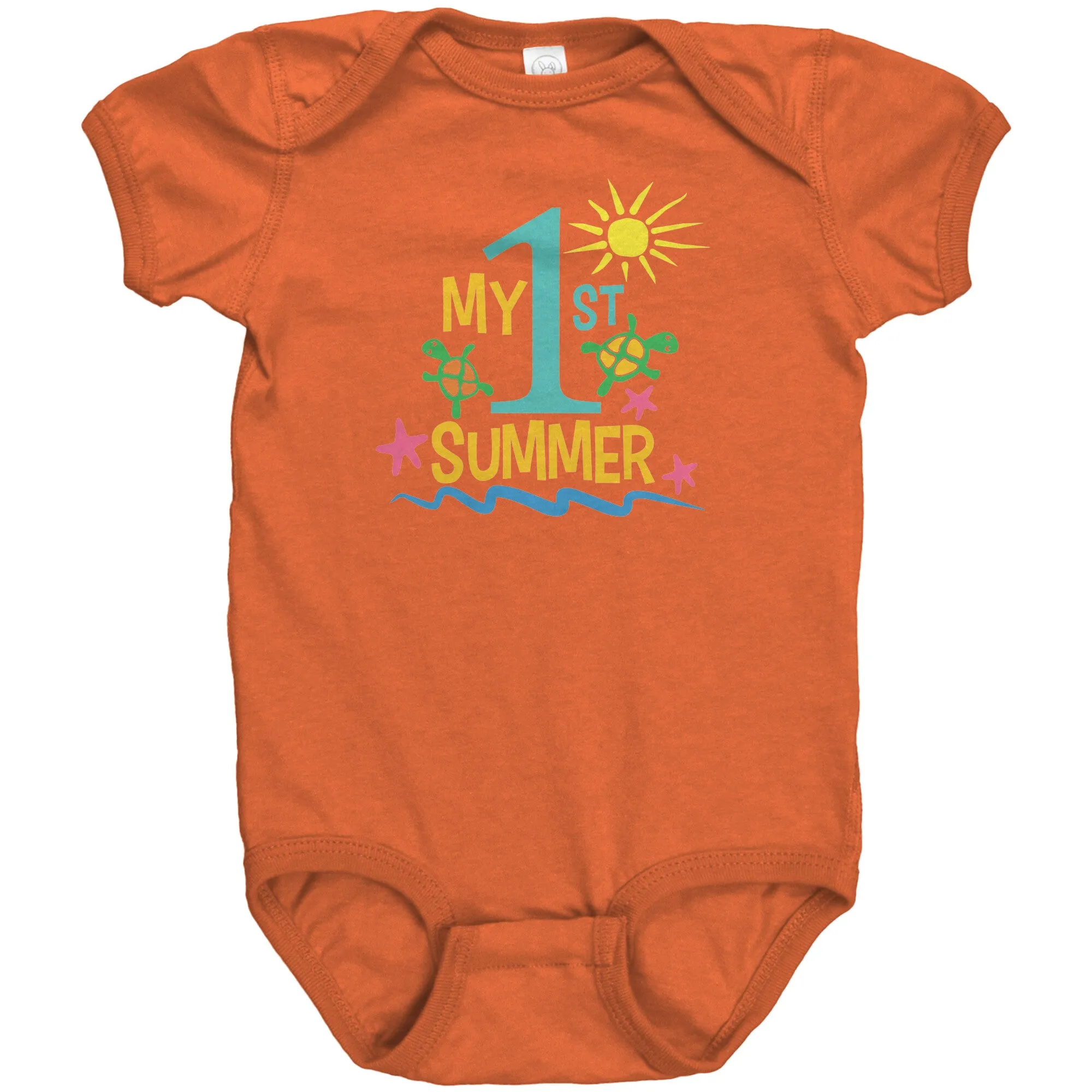 MY FIRST SUMMER Baby's First Snap One Piece Bodysuit