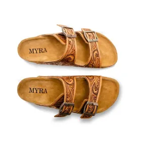 Myra Bags Tooled Double Strap Sandal