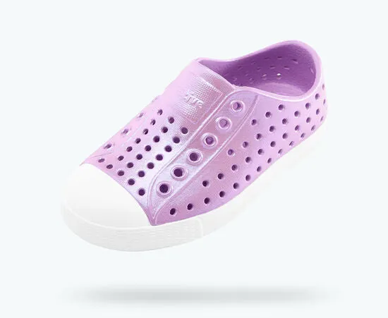 Native Kid's Jefferson Sneaker - Iridescent Lavender Purple/White 13100104-8592