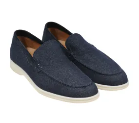 Navy Blue Denim Summer Walk Moccasin Slip On