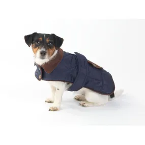 Navy Waterproof Quilted Dog Coat