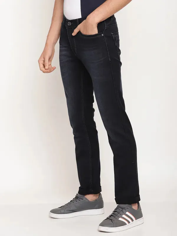 Octave Men Navy Blue Regular Fit Stretchable Jeans