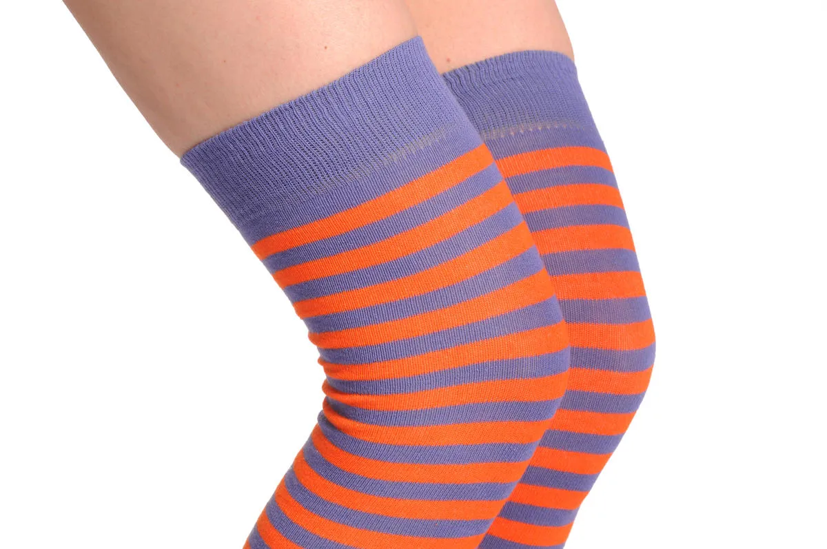 Orange & Violet Black Stripes