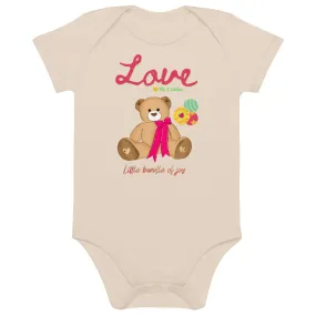 Organic cotton baby bodysuit, Bundle of Joy - Fitz & Willow